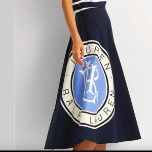 Lauren Ralph Lauren Logo Midi Skirt